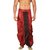 Pariwar Mens Mahroon Silk redymade Dhoti with front satin patch work.