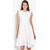 Tokyo Talkies White Plain A Line Dress For Women