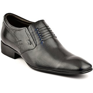 lee cooper men's black leather formal shoes