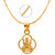 Mahi Exa Collection Laxmi Gold Plated Religious God Pendant with Chain for Men  Women PS6012001G