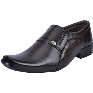 Fausto MenS Brown Formal Slip On Shoes (FST 3201 RODIO)