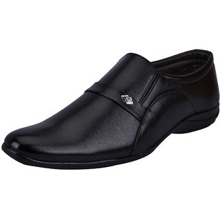 Fausto MenS Black Formal Slip On Shoes (FST 3203 BLACK)