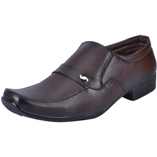Fausto MenS Brown Formal Slip On Shoes (FST 3205 RODIO)