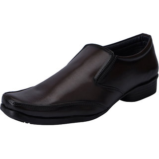 Fausto MenS Brown Formal Slip On Shoes (FST 3207 BROWN)