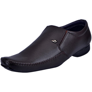 Fausto MenS Brown Formal Slip On Shoes (FST 3213 BROWN)