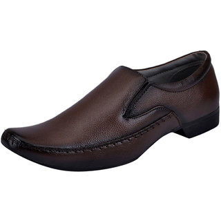 Fausto MenS Brown Formal Slip On Shoes (FST 506 BROWN)