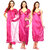 @rk 2 Pc Pink Color Satin Nighty for WOMEN
