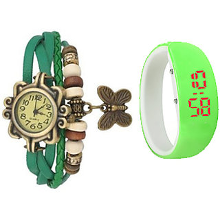Wedding party watch combo for Girls/women by Brandedking(Green)