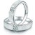 RM Jewellers CZ 92.5 Sterling Silver American Diamond Life Style Couple Band For Men and Women