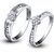 RM Jewellers CZ 92.5 Sterling Silver American Diamond Stylish Fabulous Couple Band For Men and Women