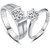 RM Jewellers CZ 92.5 Sterling Silver American Diamond Best Promise Couple Rings For Men and Women