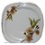 Set Of 12 Pcs Trendy White Melamine Half/ Quarter Dinner Plates - Design 14
