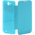 Blue Premium Flip Book Cover Case for Samsung Galaxy Note 2 N7100