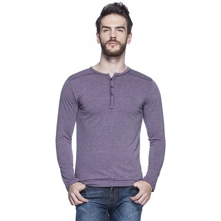 Buy Tinted MenS Solid Henley Full Sleeve T Shirt TJ106RF PURPLE Online 540 from ShopClues