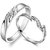 RM Jewellers CZ 92.5 Sterling Silver American Diamond Fabulous Couple Band For Men and Women