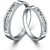 RM Jewellers CZ 92.5 Sterling Silver American Diamond Best Awesome Couple Band For Men and Women