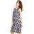 Folklore Gray Printed A Line Dress For Women