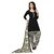Triveni Black Printed Polyester Salwar Suit Material (Unstitched)