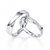 RM Jewellers CZ 92.5 Sterling Silver American Diamond Lovely Couple Band For Men and Women