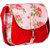 Vivinkaa Pink Rose Canvas Sling Bag for Women