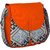 Vivinkaa Orange Printed Handbag