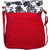 Vivinkaa Casual Plain Red & Black Fabric Twist Clasp Sling Bag For Women