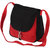 Vivinkaa Black Red Canvas Sling Bag for Women 