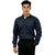 ROSEWEARS dark blue cotton regular fit full sleeved shirt