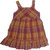Red Rose Girls Multicolour  Check  Sleeveless Cotton Frock