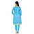 Shree Vardhman AMAYA Womens Sky Blue Chanderi unstitched Straight Salwar Suit dress material