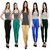 Pistaa Combo Of Black, Pak Green, Beige, Ink Blue and Dark Green Color Stretch Churidar Womens Cotton Best Leggings