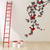 DeStudio Red Floral Vine Wall Stickers (Wall Covering Area  85cm X 120cm)
