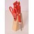 Jen Red Knife Set With Wooden Block