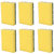 Pranay Cleanups Pack of Yellow and Green Colored 6Spong Foam Pads