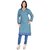 fancy designer womans unstich blue kurti