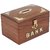 Craft Art India Brown Handmade Wooden Rectangular Money Bank / Piggy Bank / Coin Boxcai-Hd-0198-B