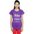 IndiWeaves Girls Cotton Purple T-Shirt