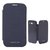 Pebble Blue Leather Flip Book Cover Case for Samsung Galaxy Grand Duos i9082