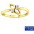0.06ct Natural Diamond Petal Fantasy Ring 14K Hallmarked Gold Ring LR-0005G