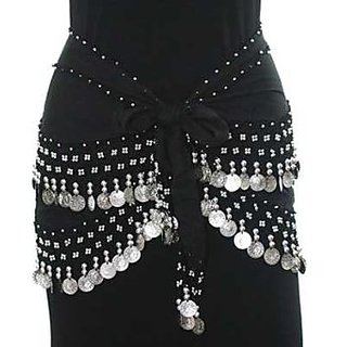 Buy Belly Dance Hip Wrap Black Belt 