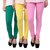 Ladies Multi Color Cotton Full Legging - Pack Of 3