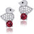 Shiyara Jewells Sterling Silver Pink Wacky Ducky Earrings With CZ Stones For Women(ER00750)