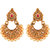 Om Jewells Traditional Ethnic Red Pearl Earrings with Crystals stones for Women ER1000009