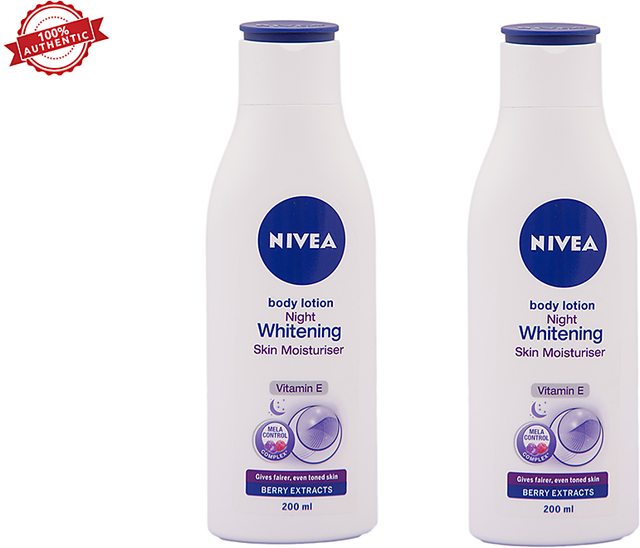 Buy Nivea Night Whitening Skin Moisturiser 200Ml Pack Of 2