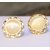 WF WHITE Cat Eye Stone Round Crystal Stud Earrings Top Earrings Women Jewelry