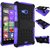 Heartly Flip Kick Stand Spider Hard Dual Rugged Armor Hybrid Bumper Back Case Cover For Microsoft Lumia 540 Dual Sim - Frame Purple