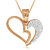 Spargz Heart Design Gold Plated Studded Pendant AIP 107