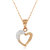 Spargz Heart Design Gold Plated Studded Pendant AIP 108
