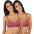 Bralux Multicolor Cotton Wirefree Padded Bra (Set Of 2)