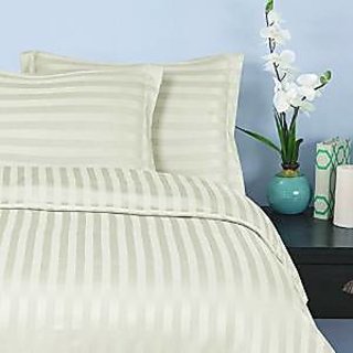 ItalianHome Collections 3Pc Duvet Set 500 Thread Count King 100 Pima Cotton Ivory Stripe By Hothaat